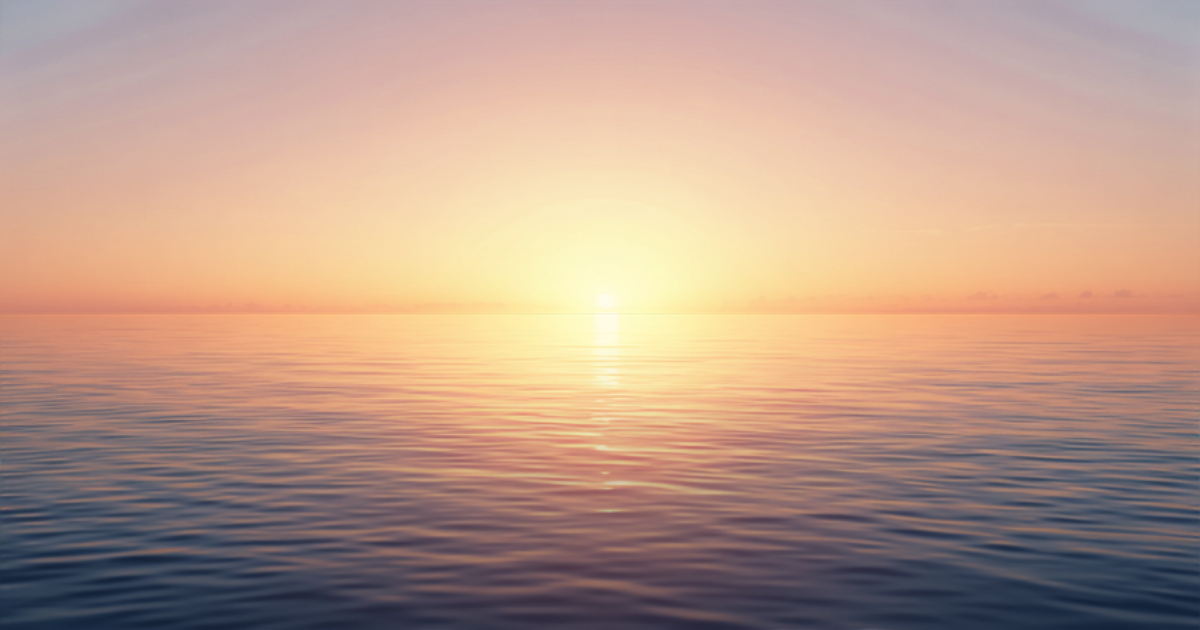Golden Hawaiian sunrise over a calm ocean